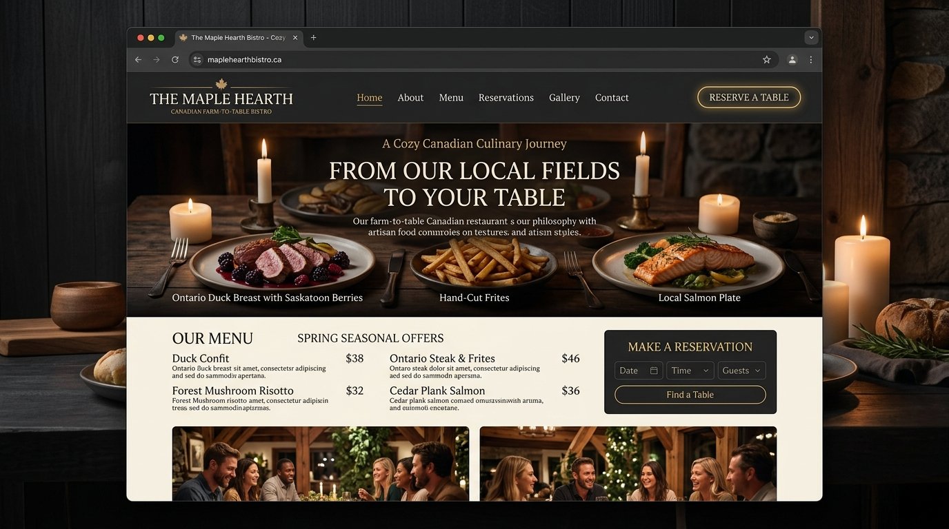 Restaurant Website Canada