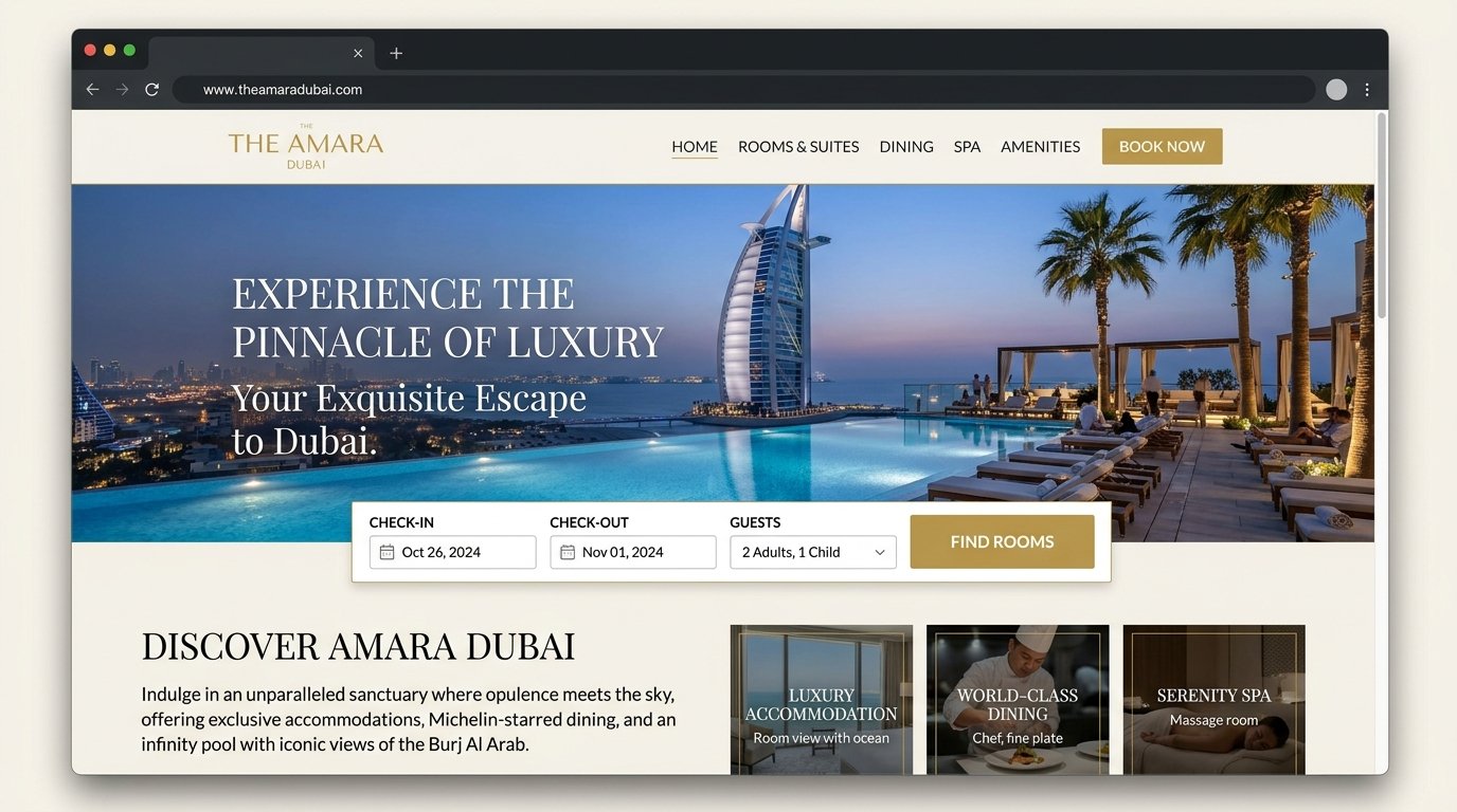 Luxury Hotel Website in Dubai