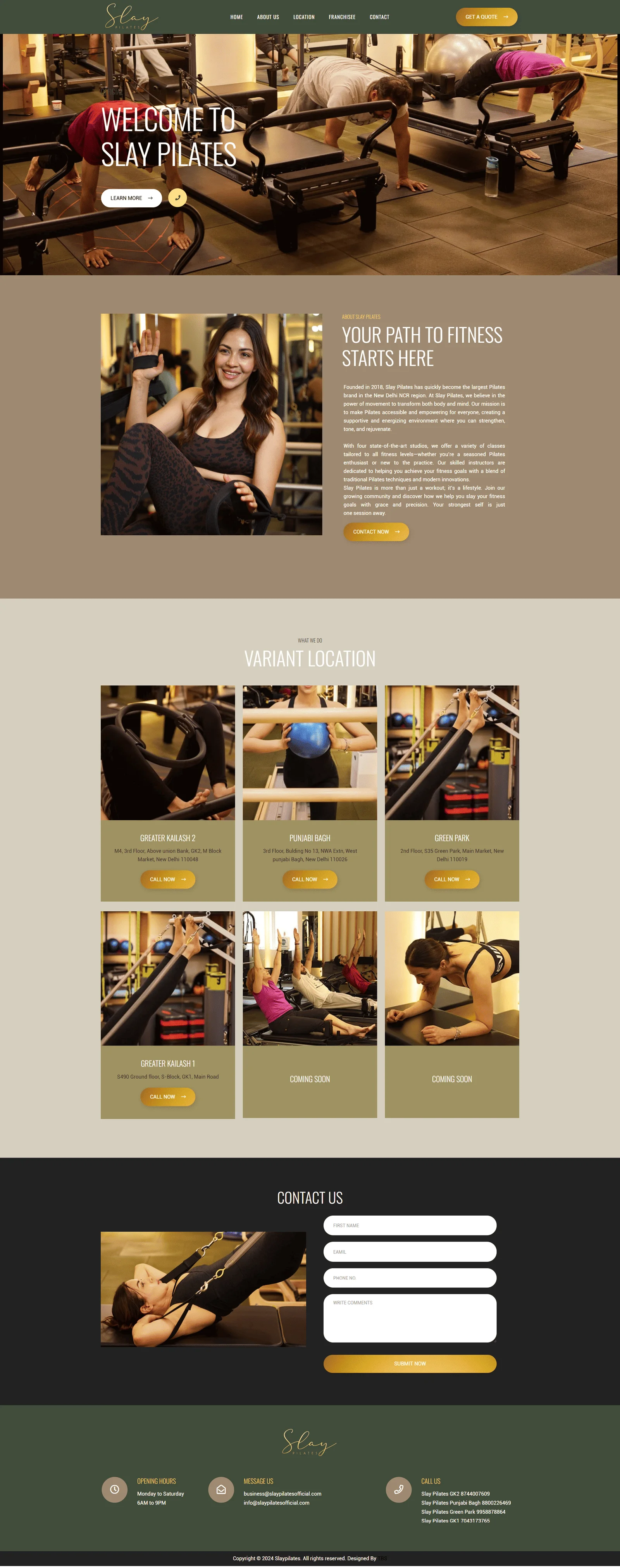 Slay Pilates Studio App